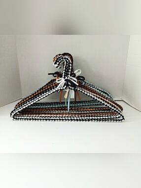 Handmade hangers braided in nylotex set of 12